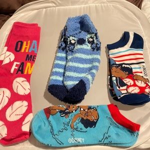 4 pairs Disney Lilo and Stitch